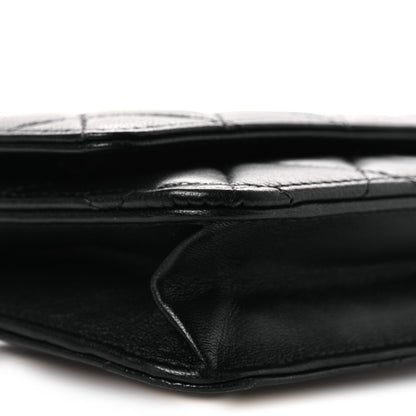 Chanel Lambskin Quilted Wallet On Chain WOC Black 10 of 11