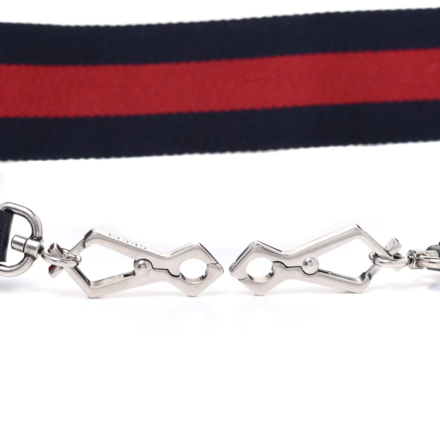 Gucci Canvas Web Shoulder Strap Navy Red 3 of 4