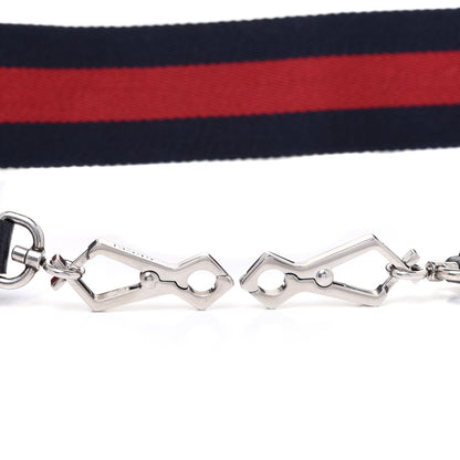 Gucci Canvas Web Shoulder Strap Navy Red 3 of 4