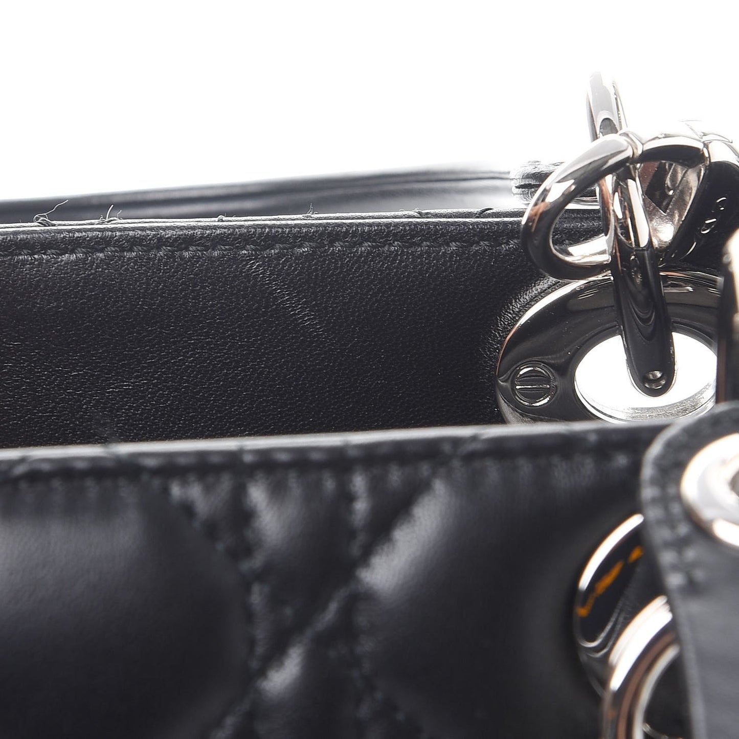 Lambskin Cannage Medium Lady Dior Black
