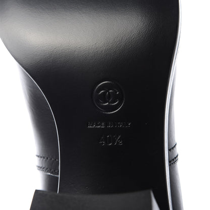 Chanel Calfskin Patent Cap Toe Short Boots 40.5 Black 8 of 8