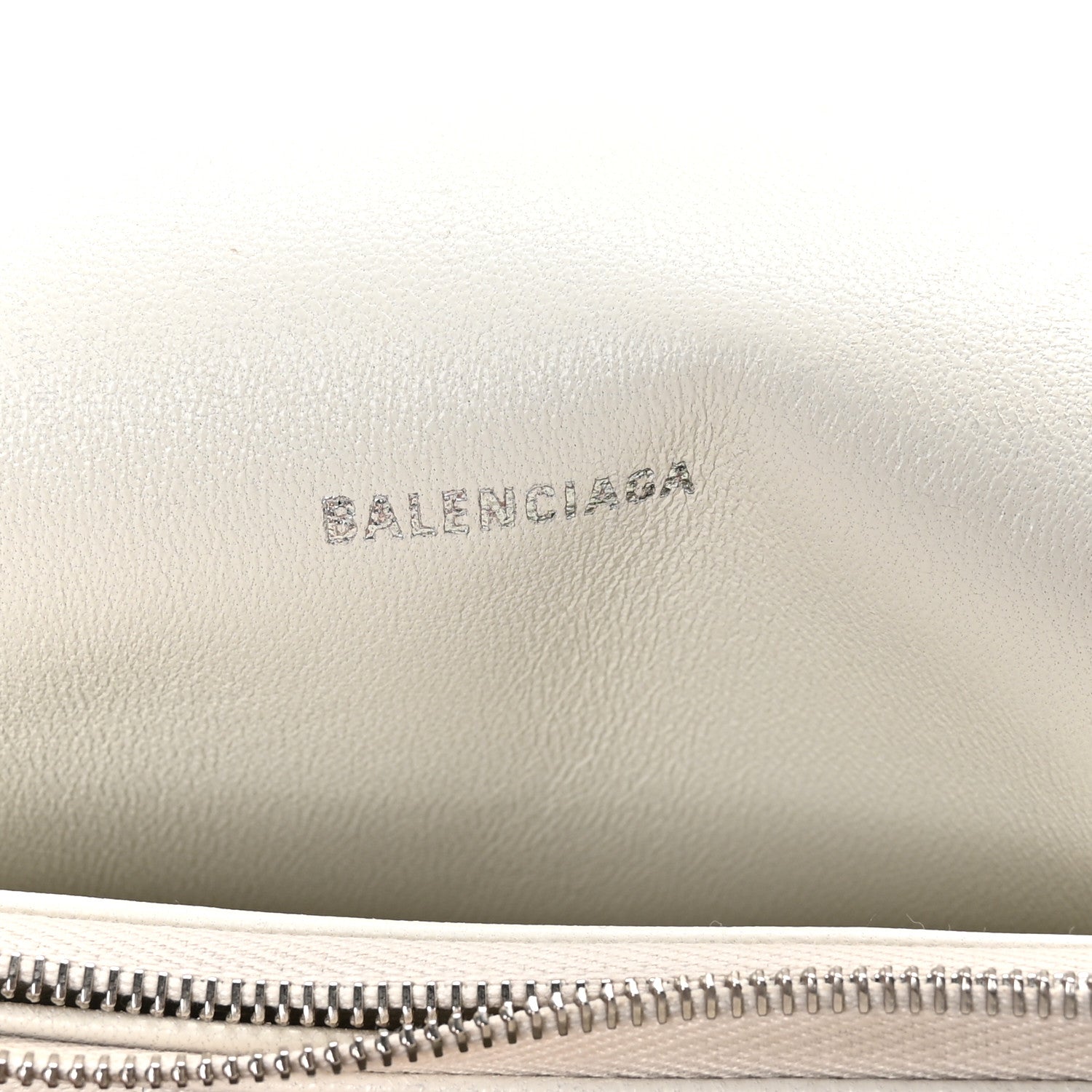 Balenciaga Faux Fur Medium Crush Chain Bag White 6 of 10