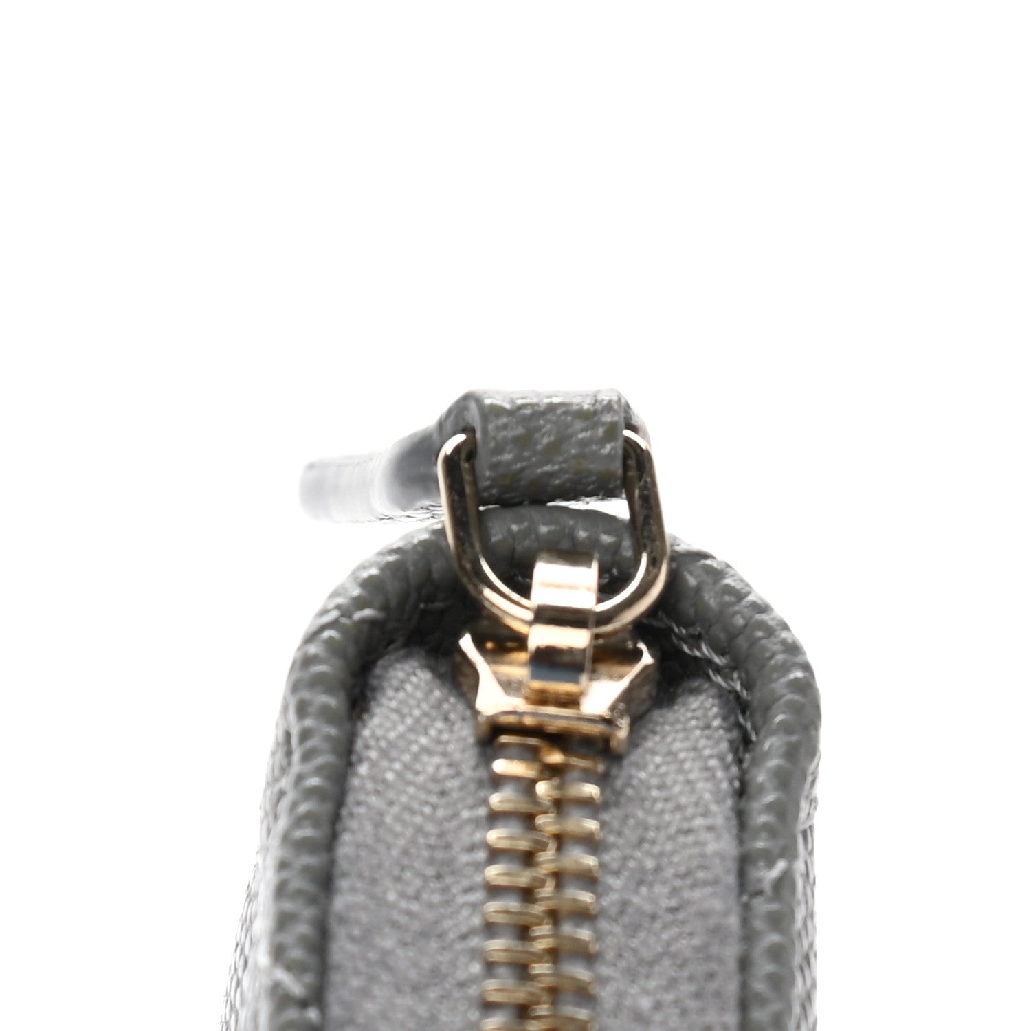 Chanel Caviar Quilted Zip Coin Purse Grey 8 of 9
