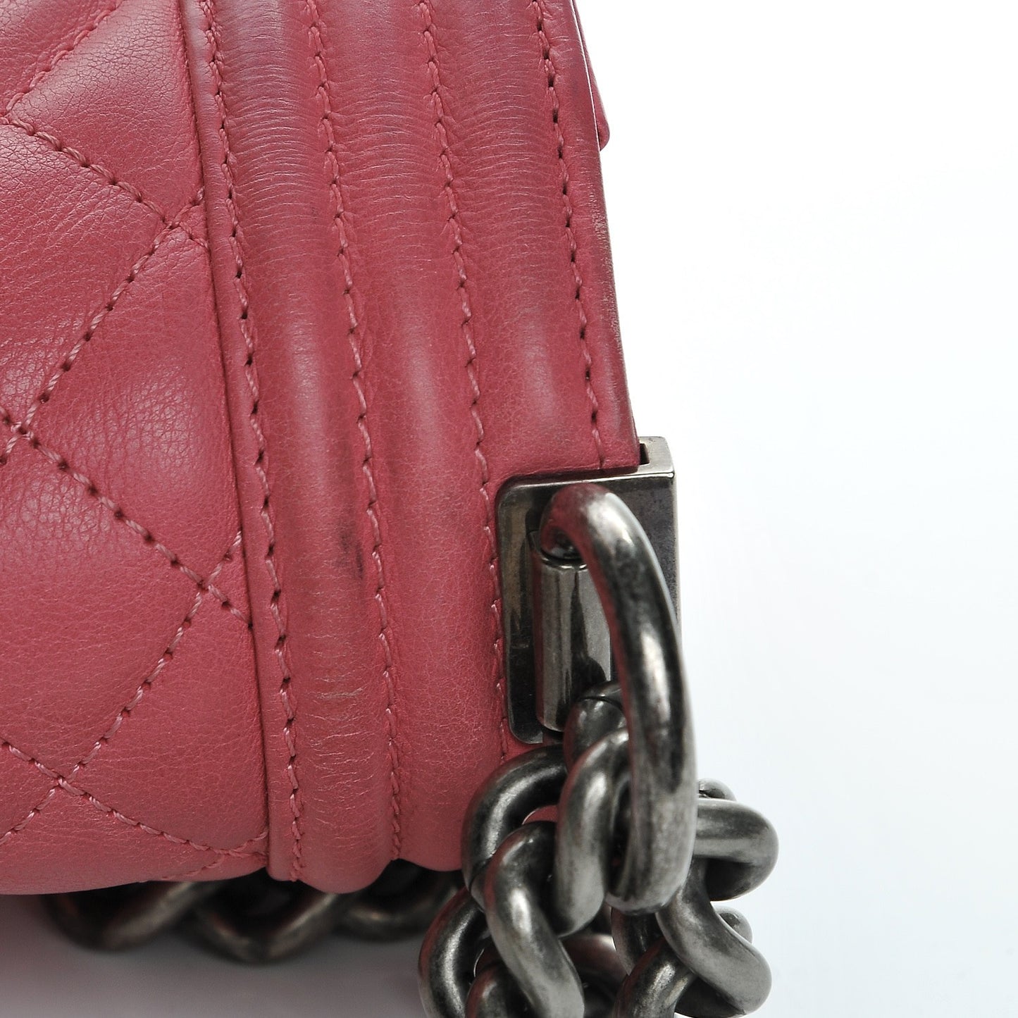 Calfskin Quilted Medium Boy Flap Pink