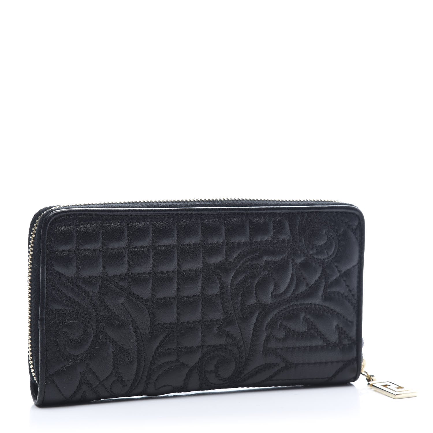 Versace Nappa Barocco Zip Around Wallet Black 3 of 5