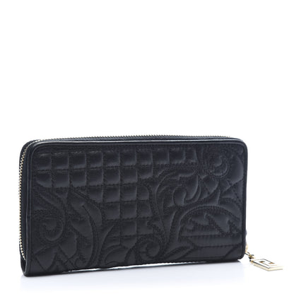 Versace Nappa Barocco Zip Around Wallet Black 3 of 5