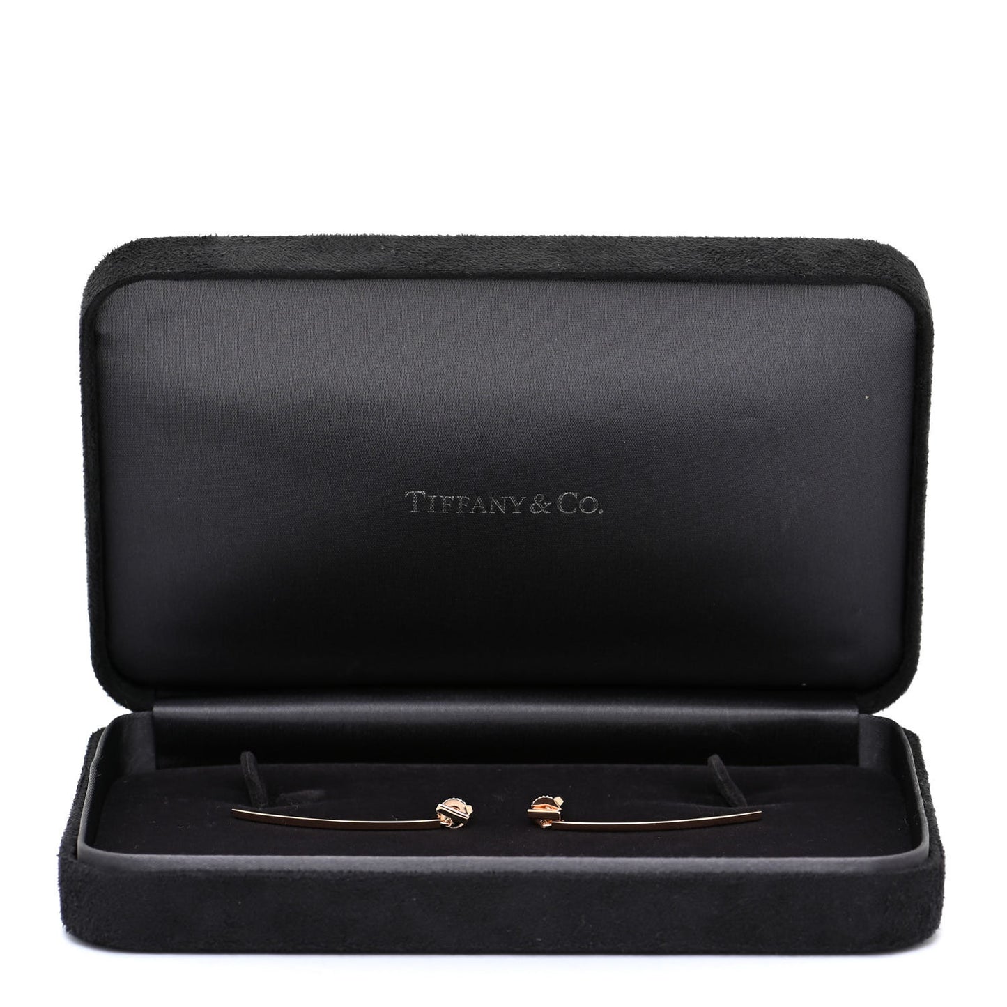 18K Yellow Gold T Bar Earrings