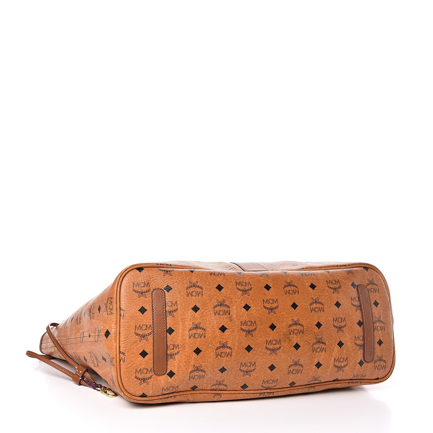 MCM Visetos Large Liz Reversible Shopper Tote Cognac 5 of 23