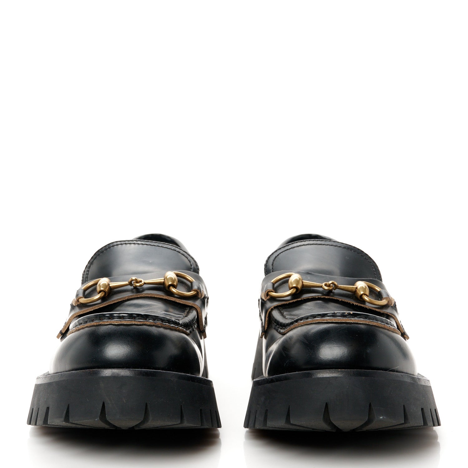 Gucci Cordovan Lux Womens Harald Horsebit 25mm Platform Loafers 39.5 Black 3 of 13