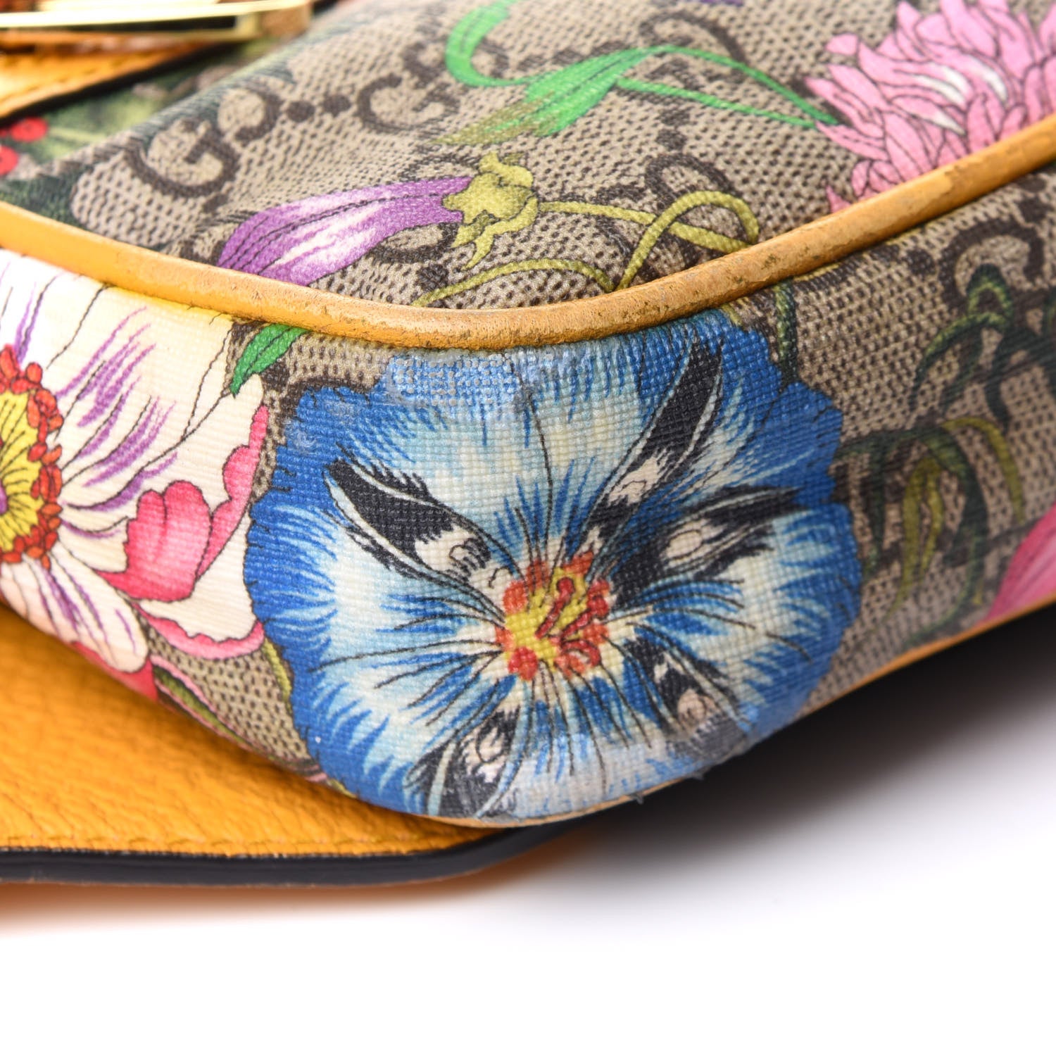 Gucci GG Supreme Monogram Flora Medium Ophidia Belt Bag Beige Multicolor Crop 10 of 13