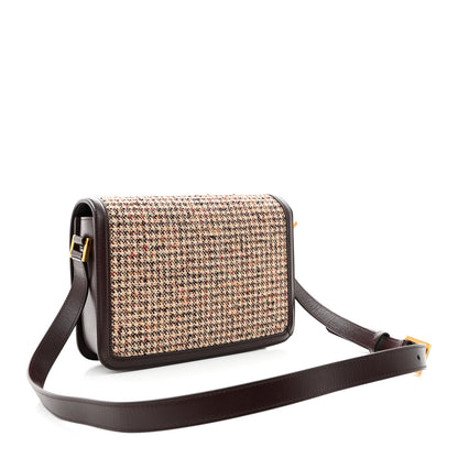 Saint Laurent Tweed Houndstooth Medium Solferino Satchel Umber 3 of 12