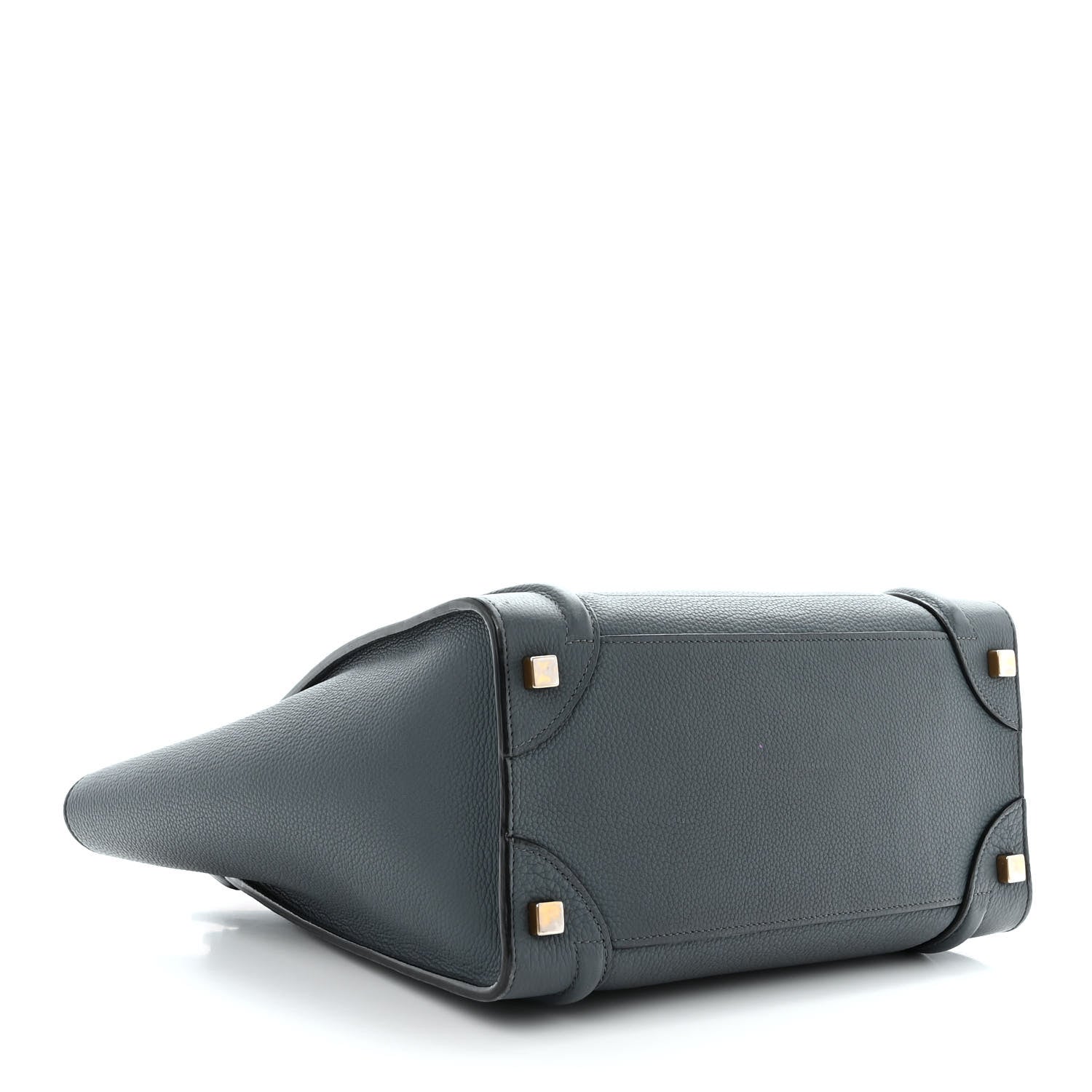 Celine Drummed Calfskin Micro Luggage Petrol 4 of 16