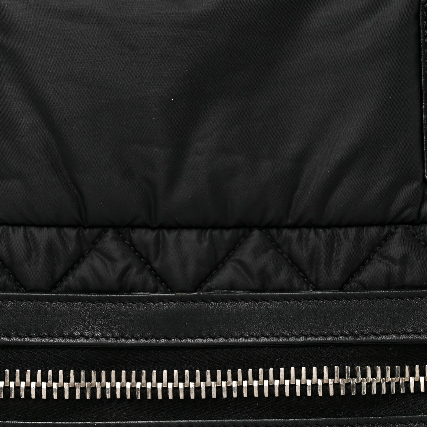 Nylon Quilted Large Coco Cocoon Tote Black