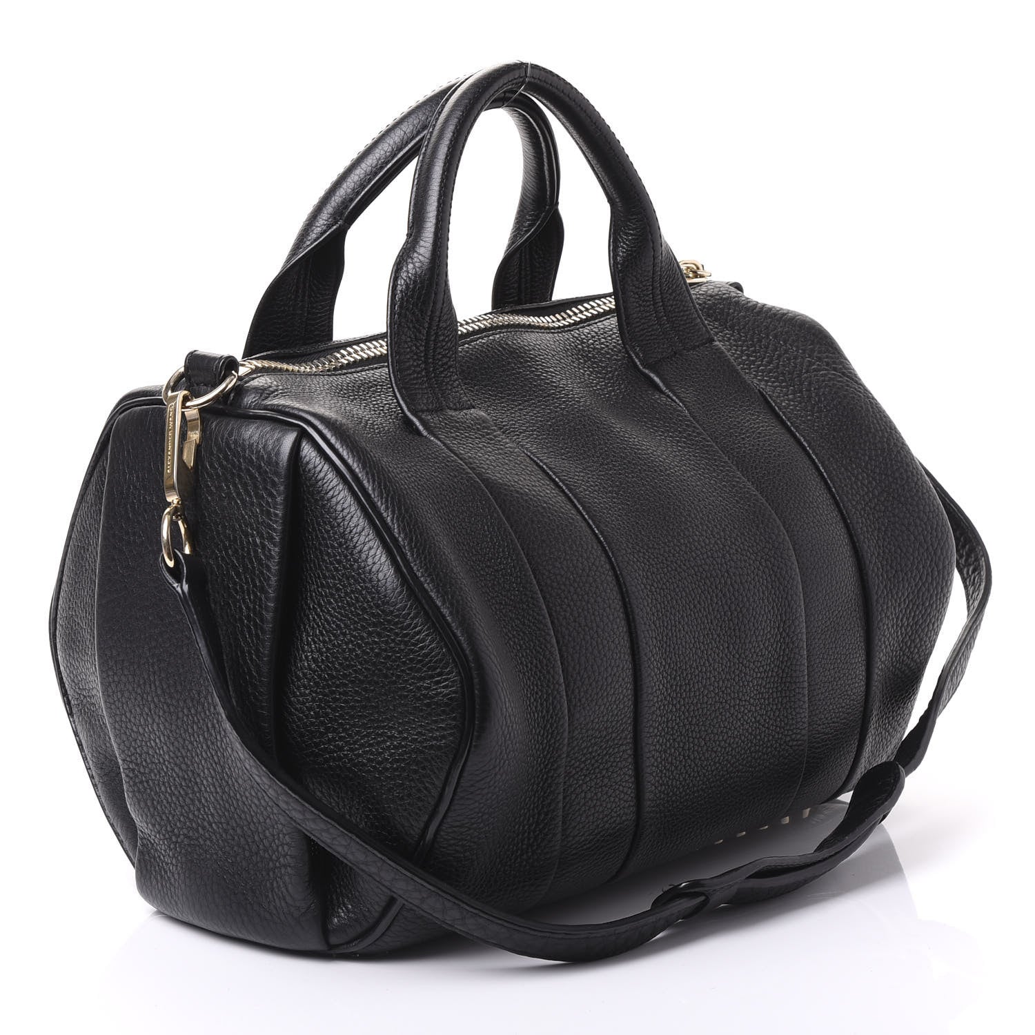Alexander Wang Pebbled Lambskin Rocco Black Pale Gold Hardware 2 of 8