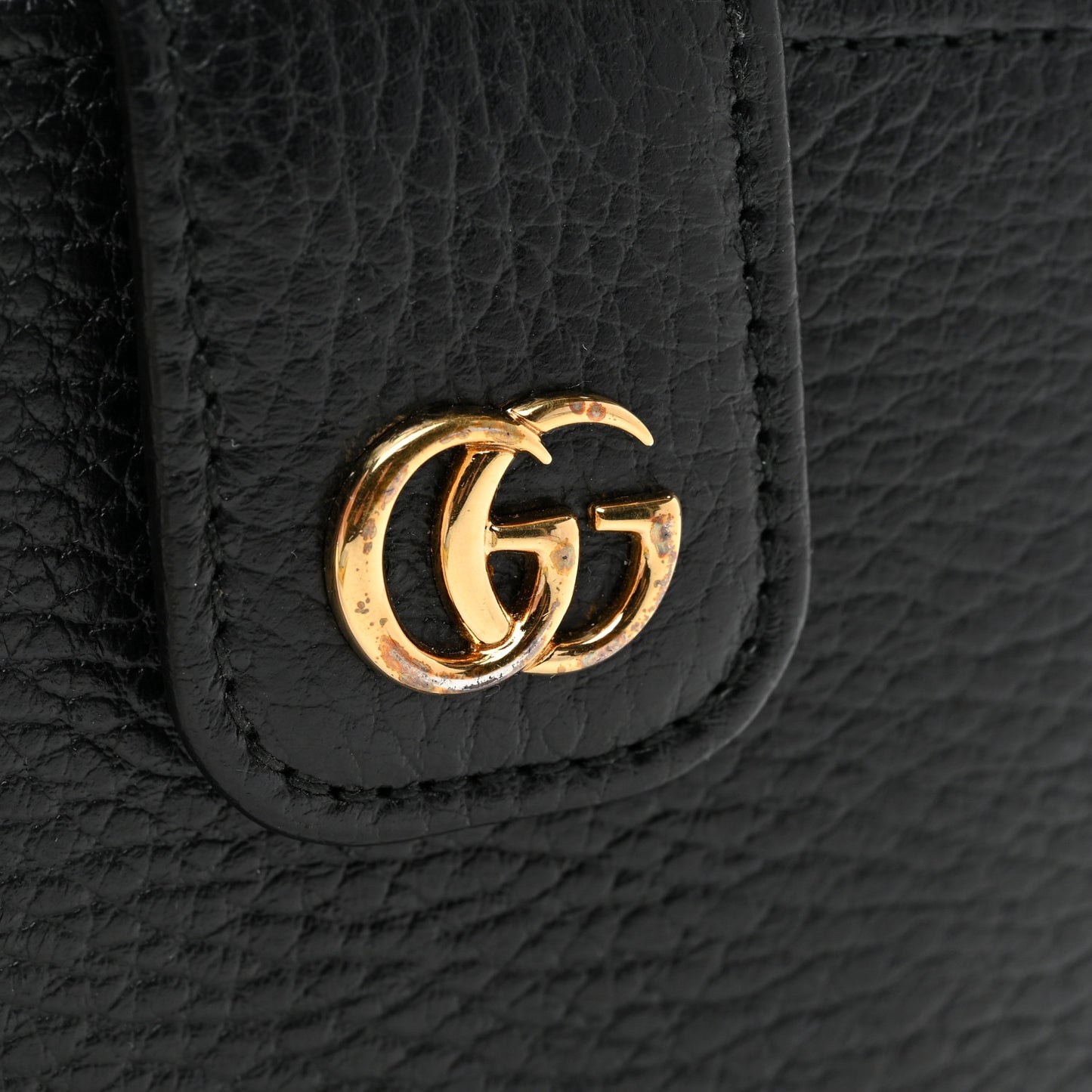 Dollar Calfskin GG Marmont French Wallet Black