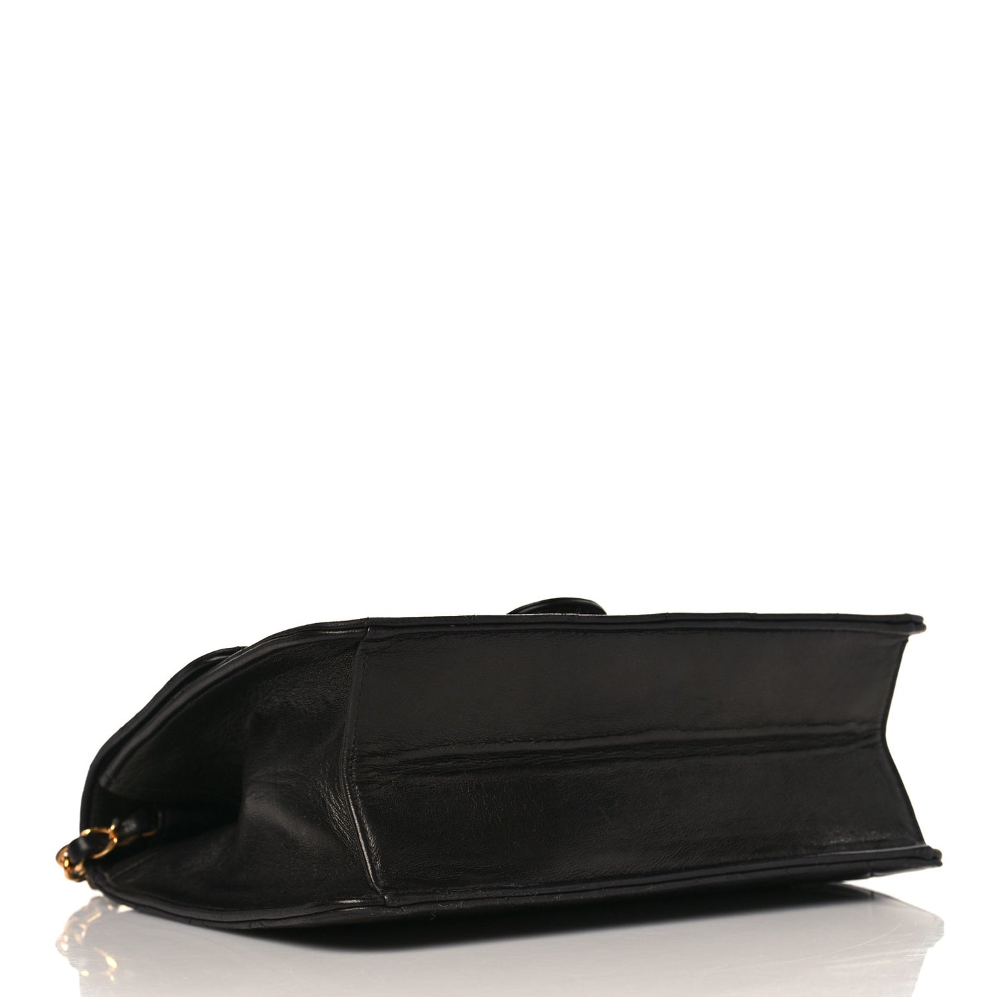 Lambskin Quilted Small Single Flap Black