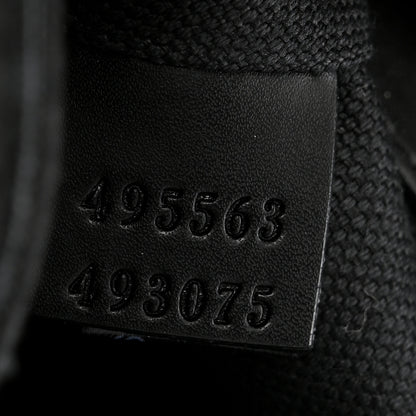 Gucci Soft GG Supreme Monogram Calfskin Web Double Buckle Backpack Black 6 of 14