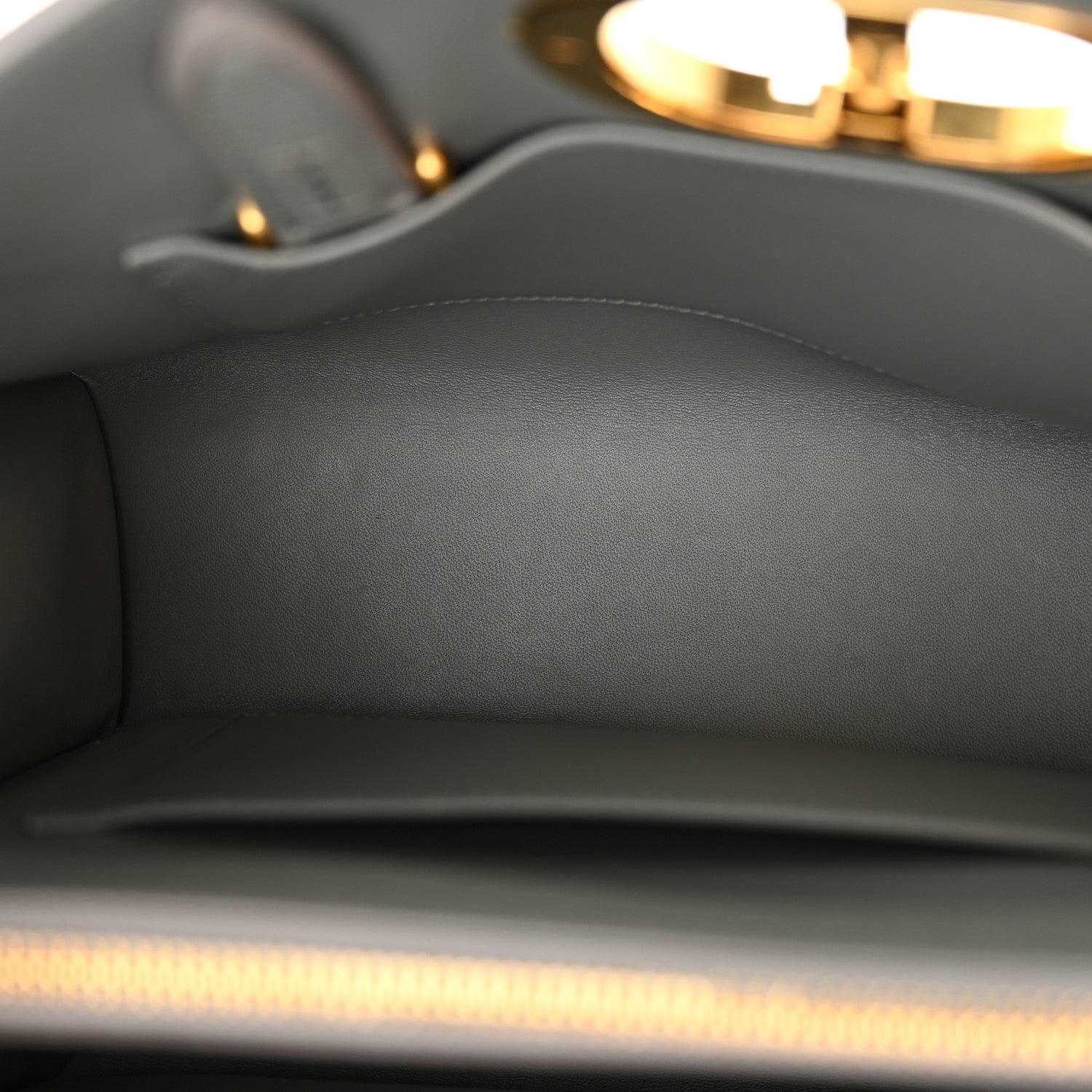 Christian Dior Grained Calfskin Large St. Honore Tote Grey Stone 10 of 13