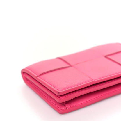 Bottega Veneta Nappa Maxi Intrecciato Card Holder Wallet Pink 7 of 8
