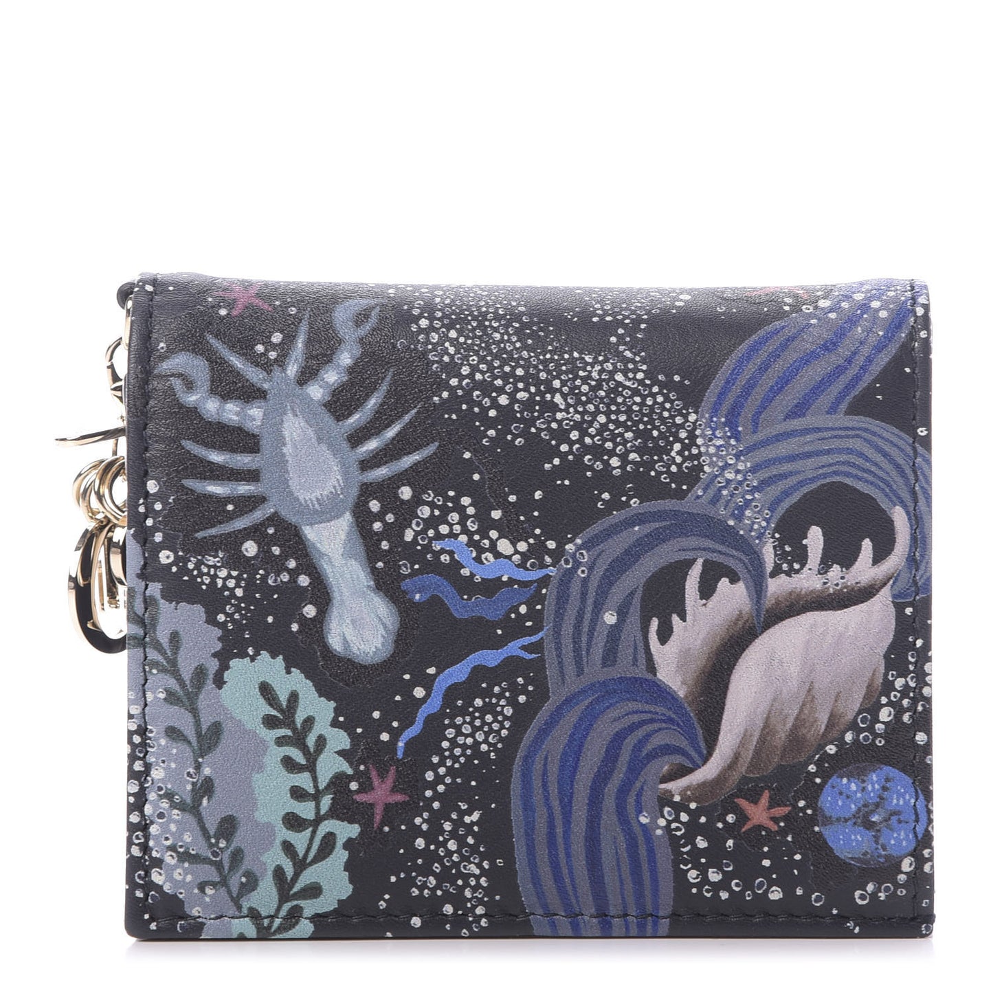 Calfskin Nature Ballet Wallet Blue Multicolor