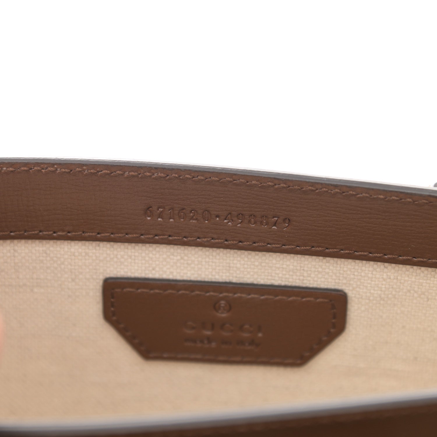 Gucci GG Supreme Monogram Azalea Calfskin Mini Retro Interlocking G Flap Shoulder Bag Beige Ebony Brown Sugar 7 of 9