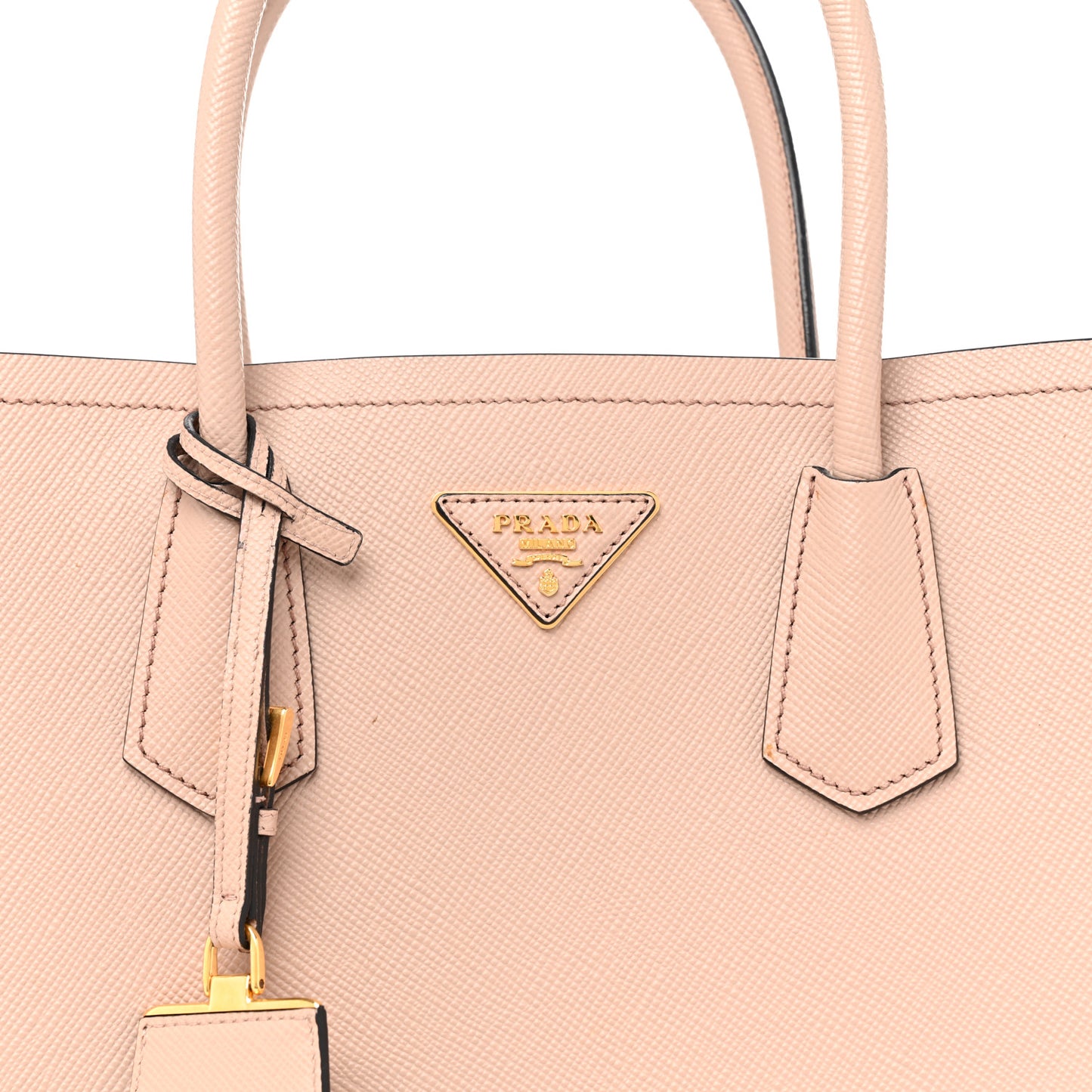 Saffiano Cuir Small Double Bag Cammeo Black