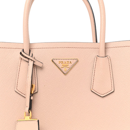 Prada Saffiano Cuir Small Double Bag Cammeo Black 7 of 11