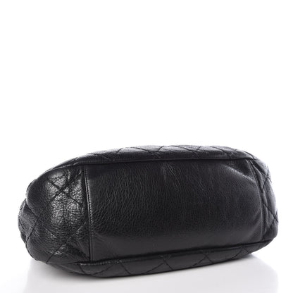 Chanel Glazed Calfskin On The Road Hobo Black 4 of 9