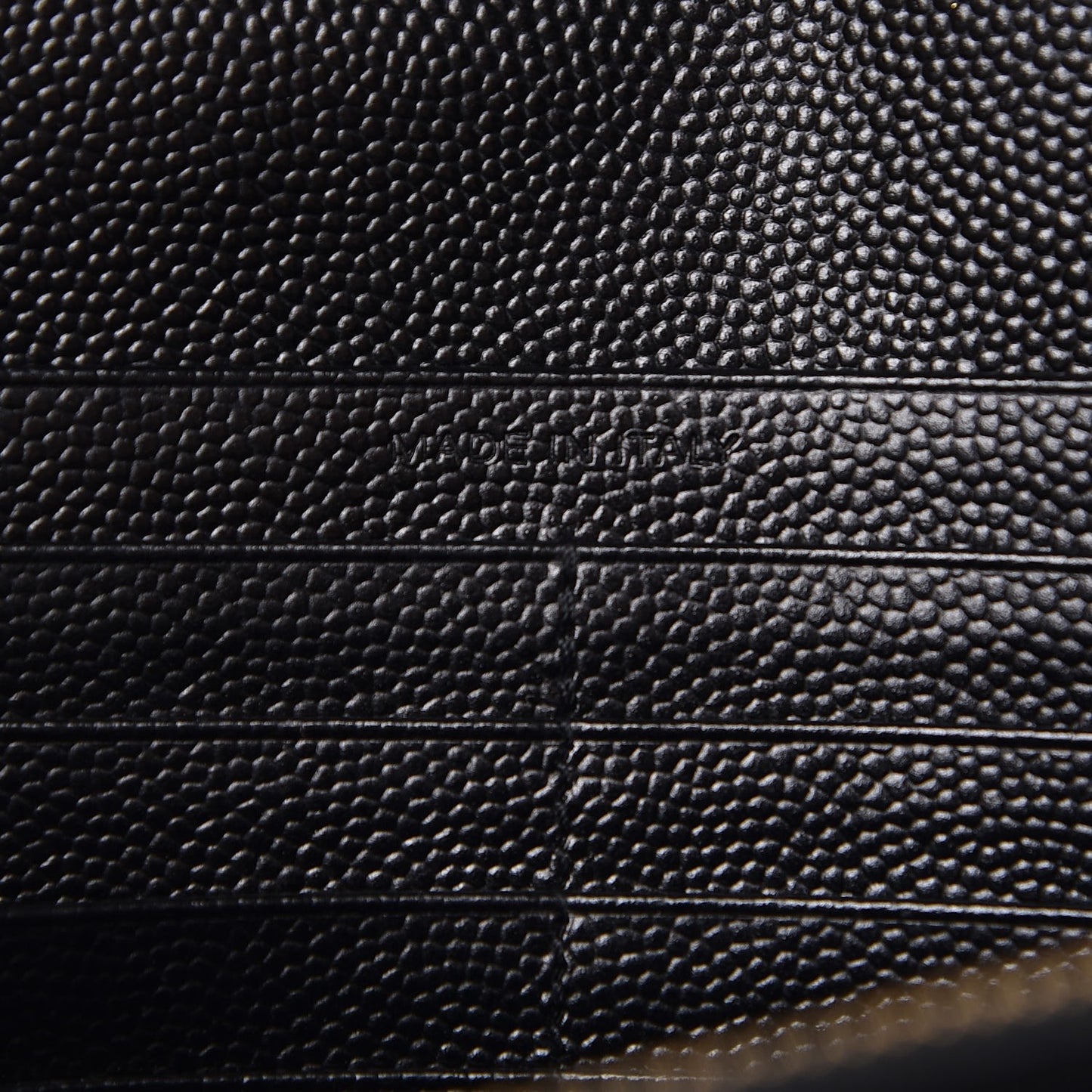 Grain De Poudre Matelasse Chevron Monogram Chain Wallet Black