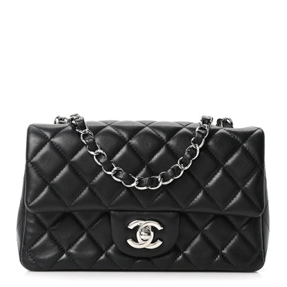 Chanel Lambskin Quilted Mini Rectangular Flap Black 1 of 10
