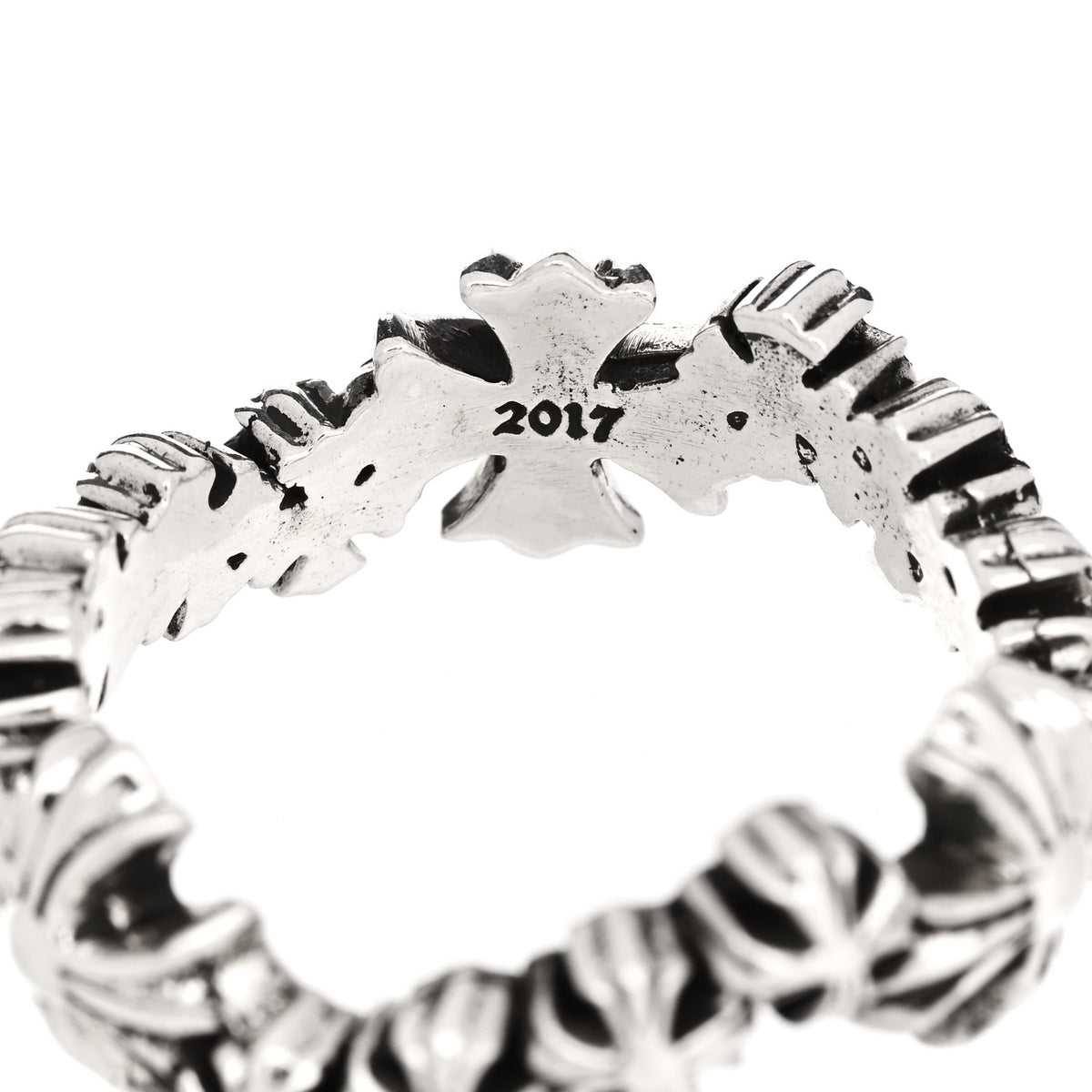 Chrome Hearts Sterling Silver Plus Cross Wave Ring 63 10.5 5 of 6