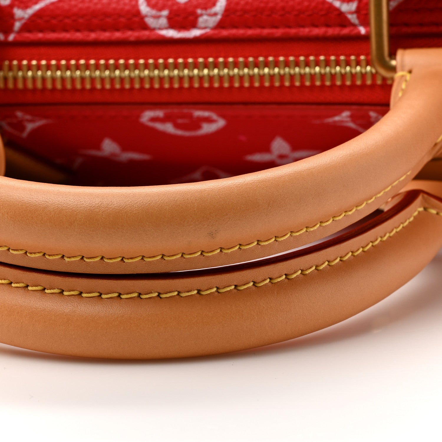 Louis Vuitton LOUIS VUITTON Calfskin Monogram Speedy P9 Bandouliere 40 Red 14 of 14