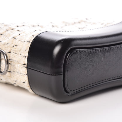 Chanel Tweed Calfskin Quilted Small Gabrielle Hobo Ivory Black 9 of 11
