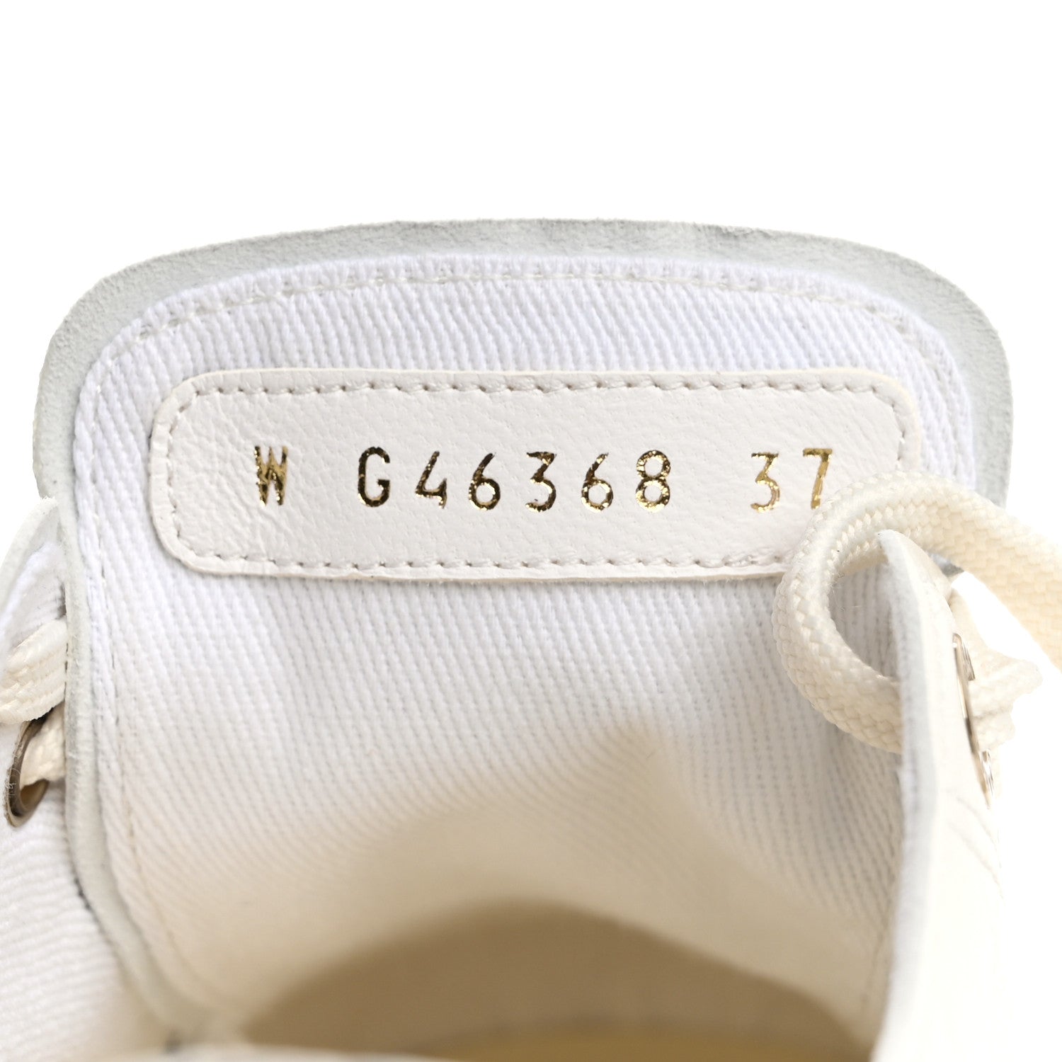 Chanel Lambskin Printed Logo Sneakers 37 White 9 of 10