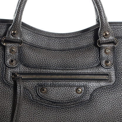 Balenciaga Grained Calfskin Classic Gold Hardware City Ombre Grey Gradient 4 of 12