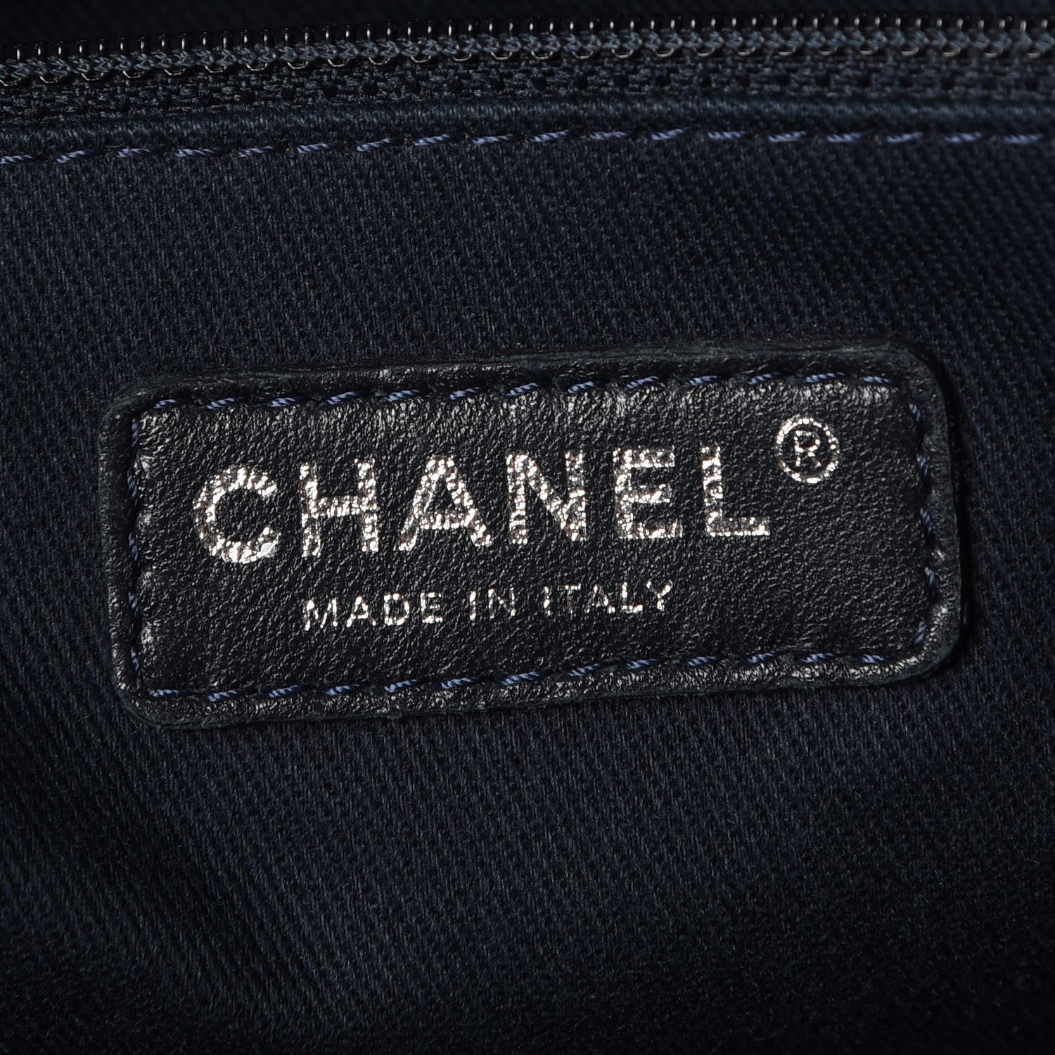 Chanel Canvas Small Deauville Tote Dark Blue 6 of 8