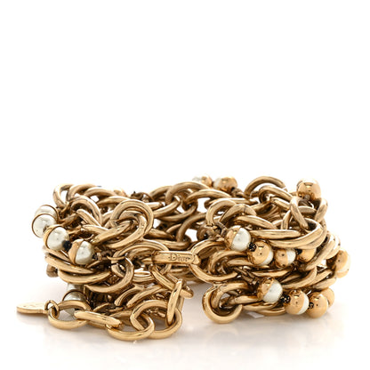 Christian Dior Metal Pearl Multi Strand Bracelet 3 of 7