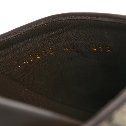 Gucci GG Supreme Monogram Miro Soft Calfskin Womens Horsebit Slippers 40 Beige Ebony New Acero 9 of 10