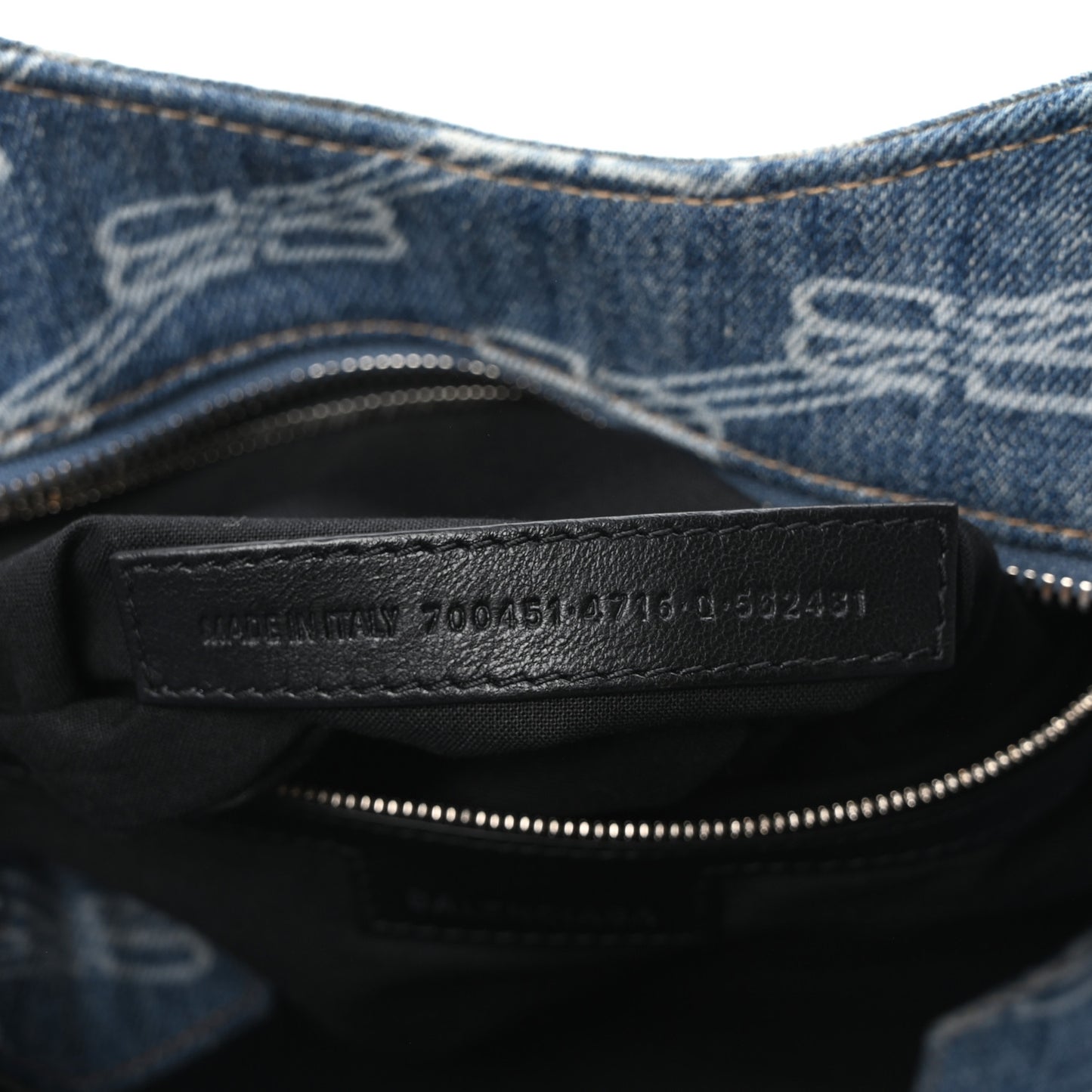 Denim BB Monogram Neo Cagole City Handbag Blue