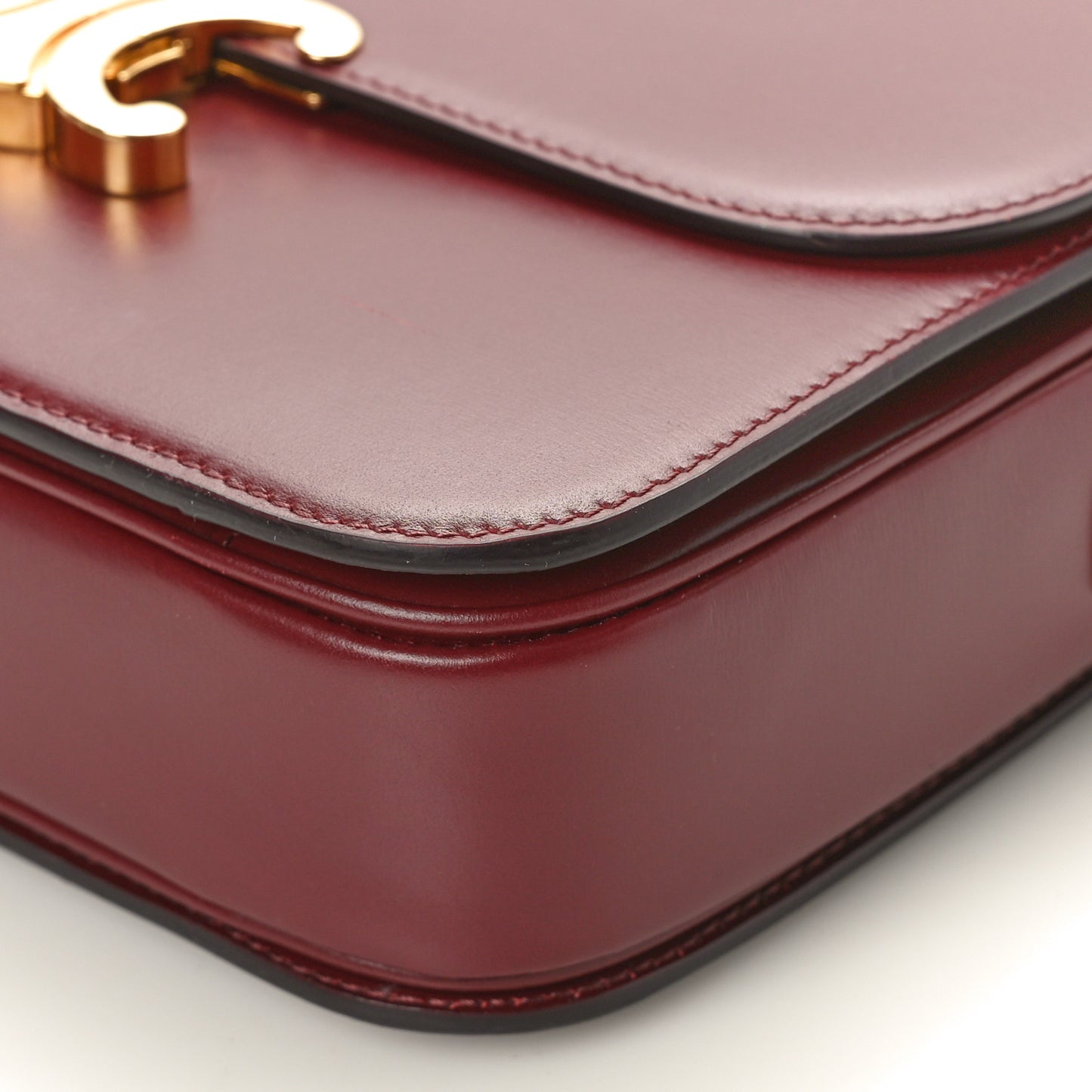 Shiny Calfskin Medium Triomphe Light Burgundy