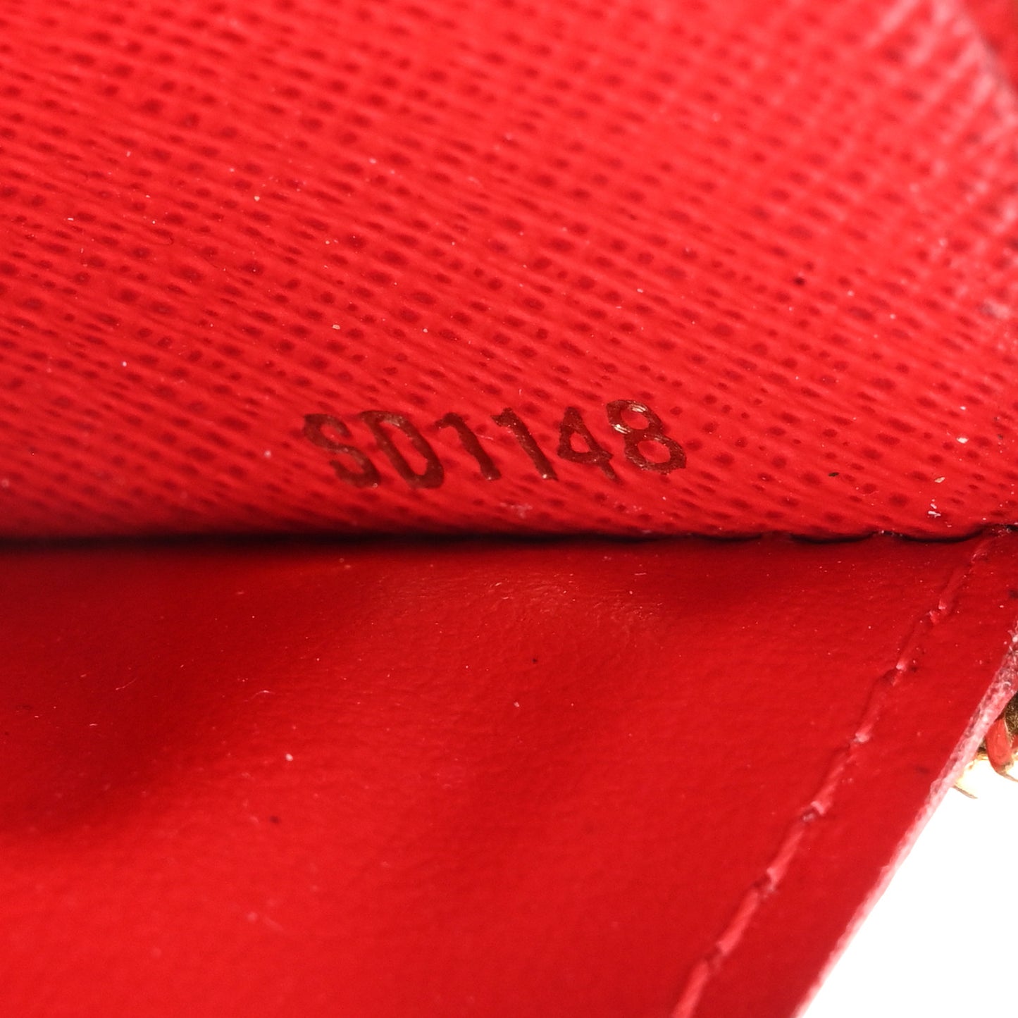Damier Ebene Clemence Wallet Cherry