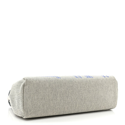 Hermes Vache Hunter Toile H Brides de Gala Herbag Zip Retourne 31 PM Bleu De France Ecru Black 5 of 11