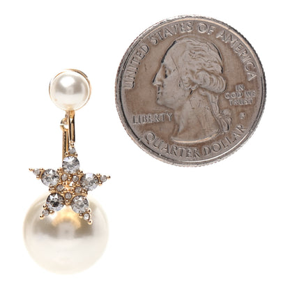 Christian Dior Pearl Crystal My ABCDior Tribales Etoile Earring Gold 2 of 5