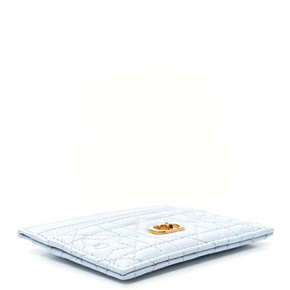 Christian Dior Lambskin Pearl Cannage Star Caro Freesia Card Holder Sku Blue 4 of 7