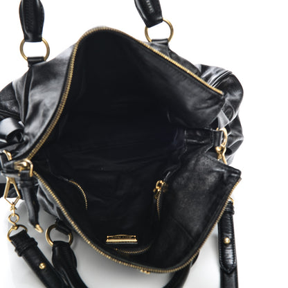 Miu Miu Vitello Lux Medium Bow Bag Nero Black 6 of 11