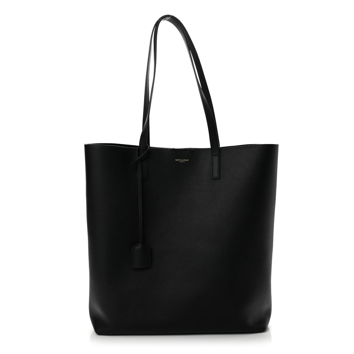 Calfskin North-South Shopping Tote Black