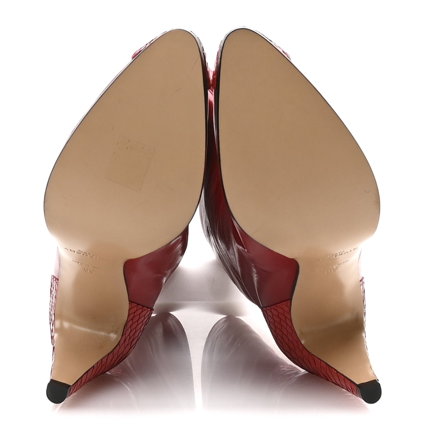 Kangaroo Snakeskin Botte Show 95 Boots 39 Red