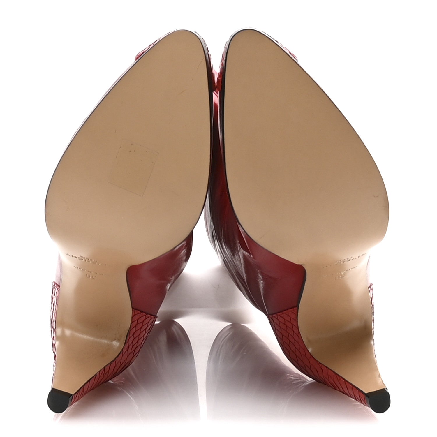 Givenchy Kangaroo Snakeskin Botte Show 95 Boots 39 Red 6 of 8