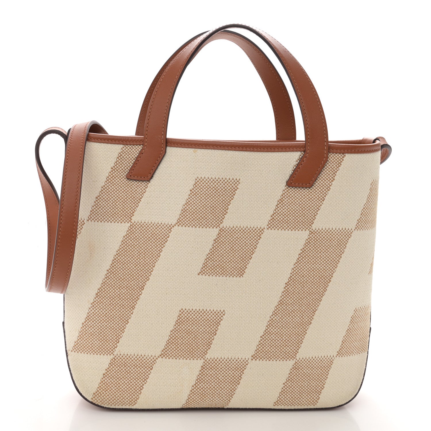 Hermes Swift Toile H Cabas H En Biais 27 Ecru Naturel Gold 1 of 11