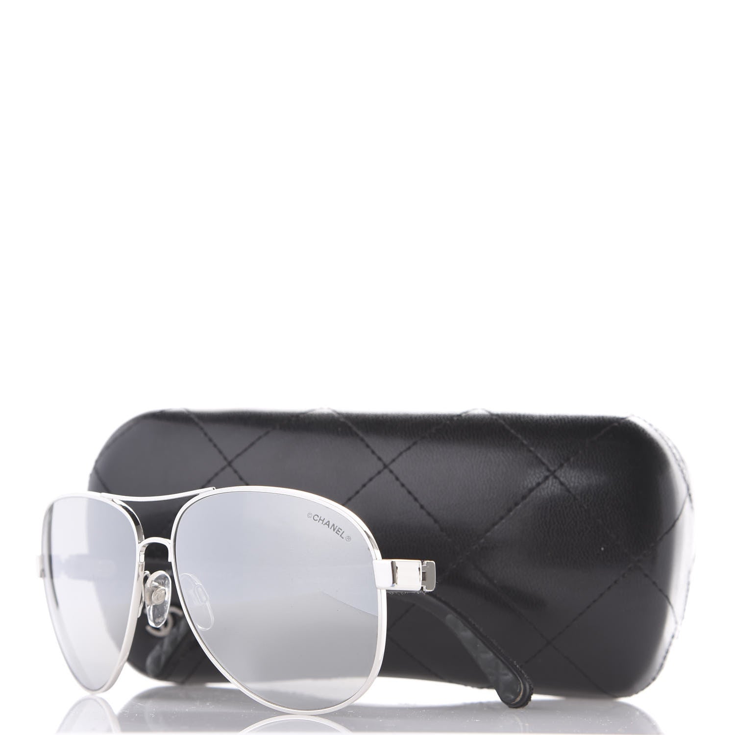 Chanel Pilot Quilting Sunglasses 4207 Silver 9 of 9